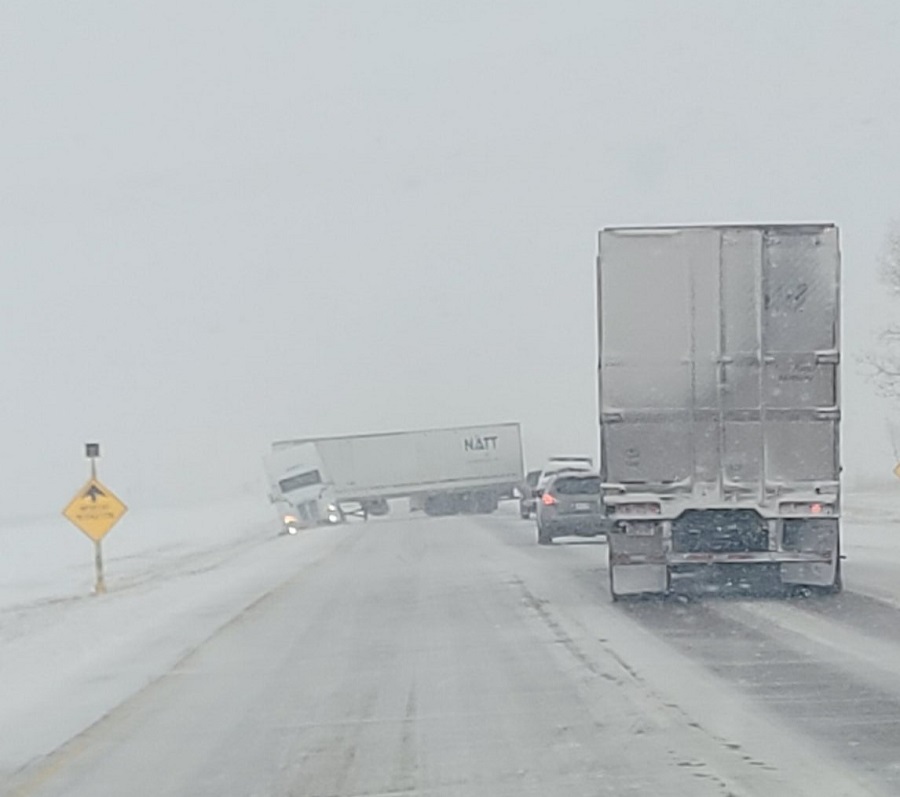 An accident 3 km west of Belle Plaine on HWY 1 has traffic at a standstill DiscoverMooseJaw